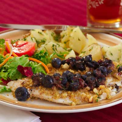 blueberry salsa on fish