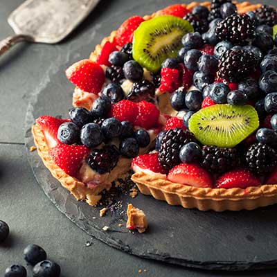 Jim Dodge’s Lime and White Chocolate Fruit Tart